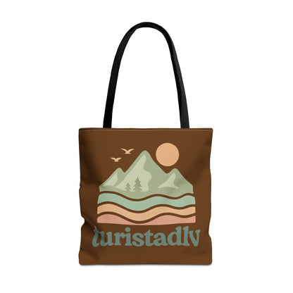 Bolso de mano Retro de paisaje de montaña, tote bag, regalo de montaña, diseño de viajero, amante de la naturaleza, turista