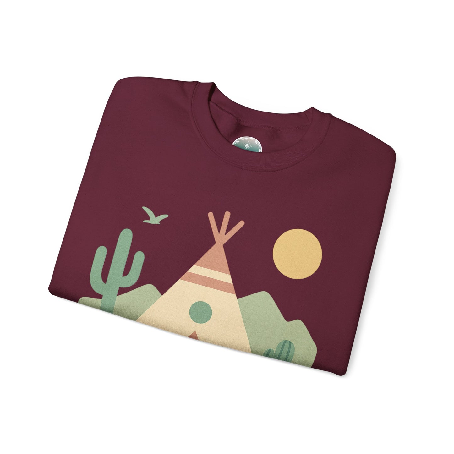 Sudadera  diseño de Tipi en el desierto, Ruta 66, Tipi indio de cabaña de aventura, regalo para amantes de la naturaleza, suéter de camping
