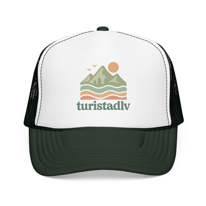 Gorra estilo retro de naturaleza, gorra de red de montaña, Logotipo de aventura al aire libre, regalo de montaña, gorra de senderismo, viaje