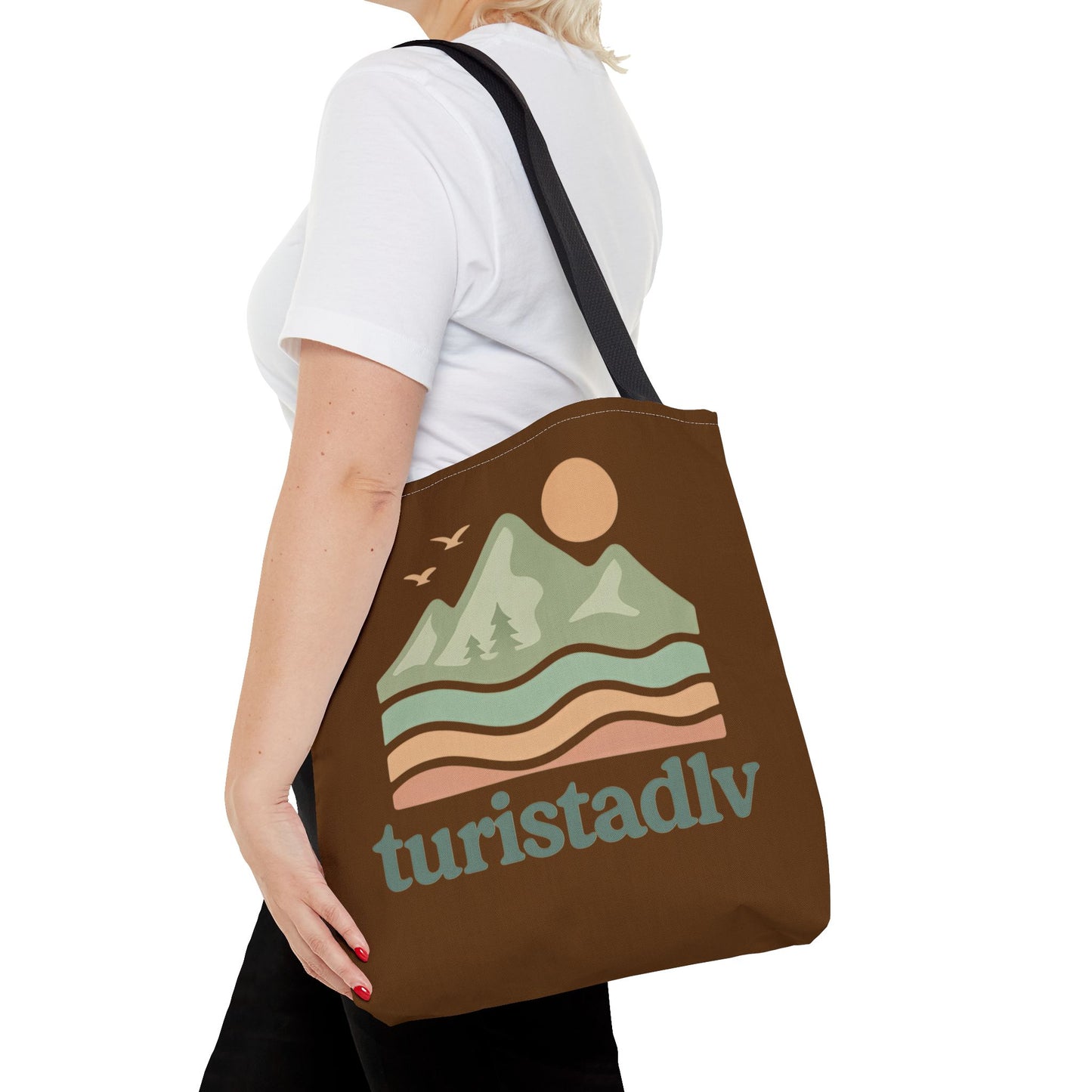 Bolso de mano Retro de paisaje de montaña, tote bag, regalo de montaña, diseño de viajero, amante de la naturaleza, turista