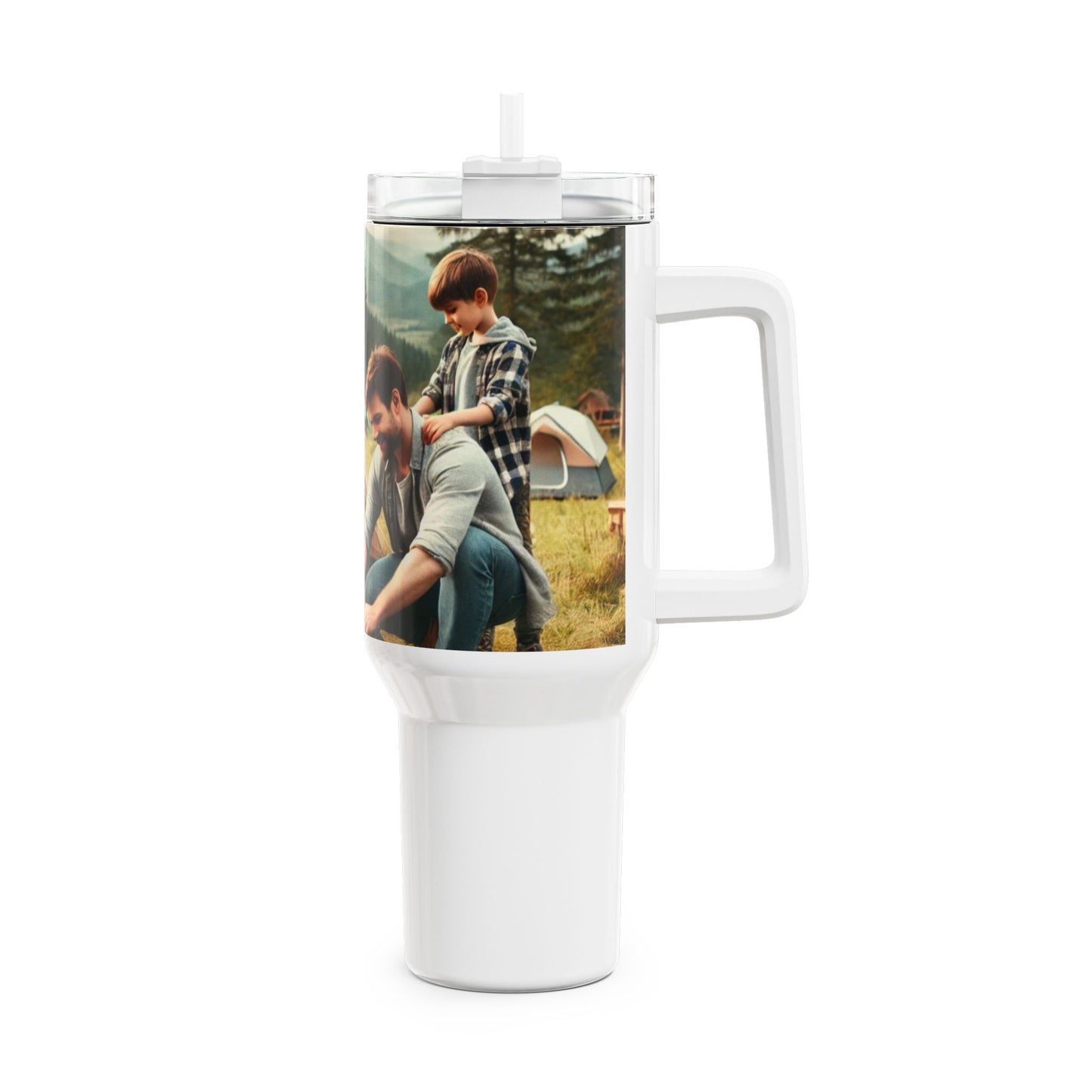 Vaso de 40 oz, taza fotográfica personalizada con pajita, regalo del día de la madre, vaso fotográfico personalizado, recuerdos familiares