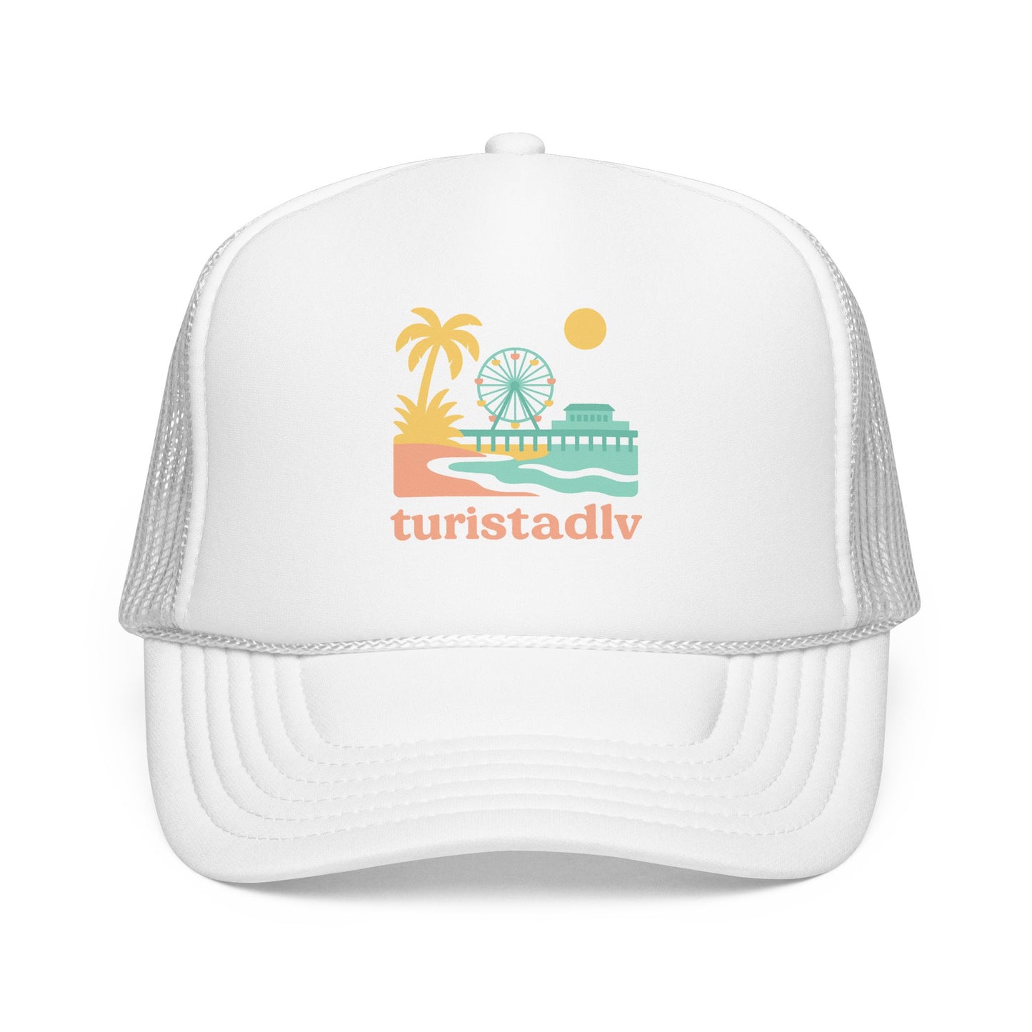 Gorra retro californiana, gorra de noria de playa retro, gorra de vacaciones, sombrero de visera muelle de santa Mónica.