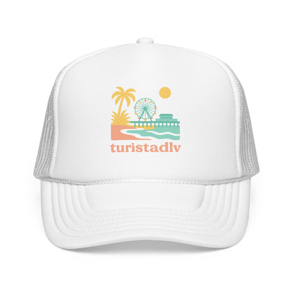 Gorra retro californiana, gorra de noria de playa retro, gorra de vacaciones, sombrero de visera muelle de santa Mónica.