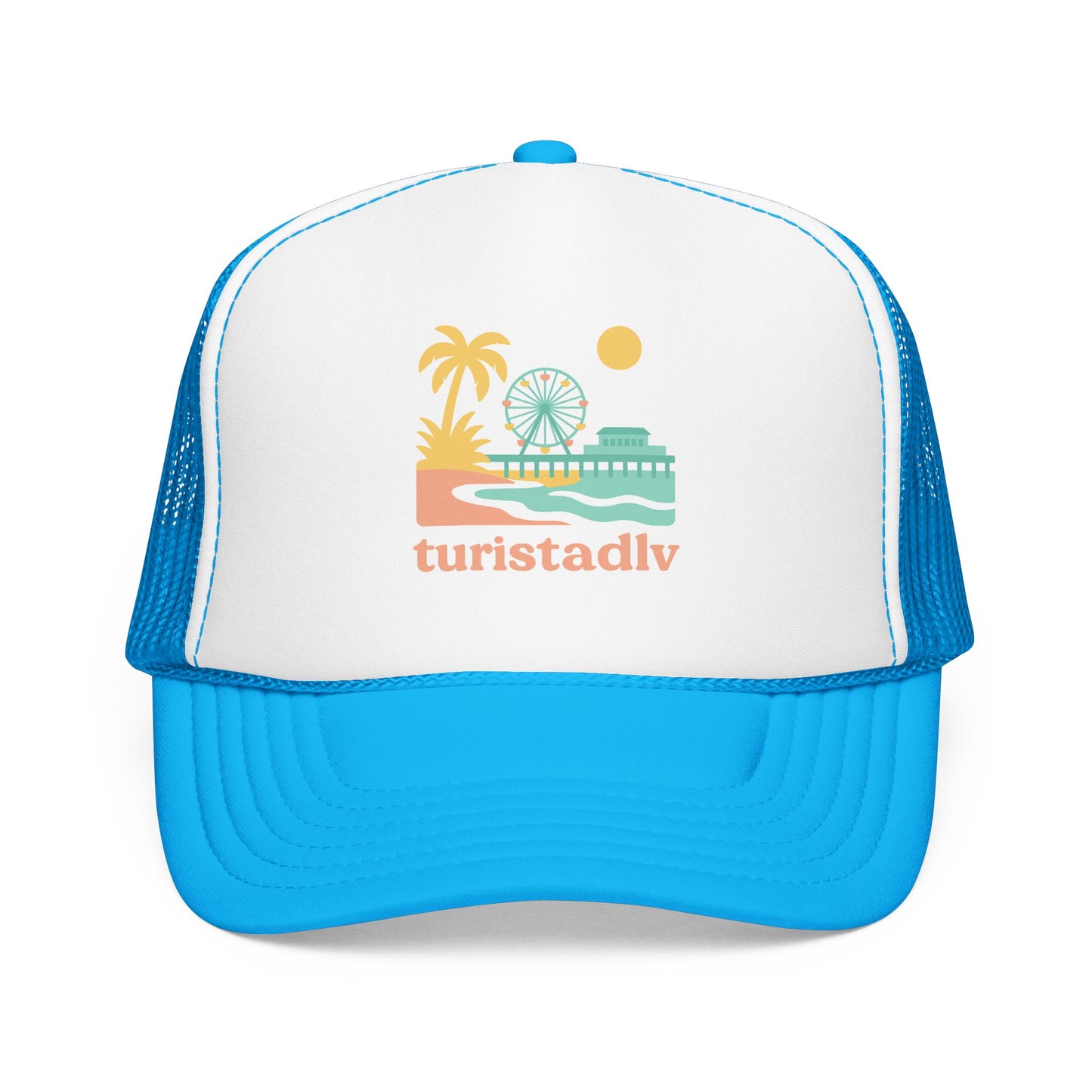 Gorra retro californiana, gorra de noria de playa retro, gorra de vacaciones, sombrero de visera muelle de santa Mónica.