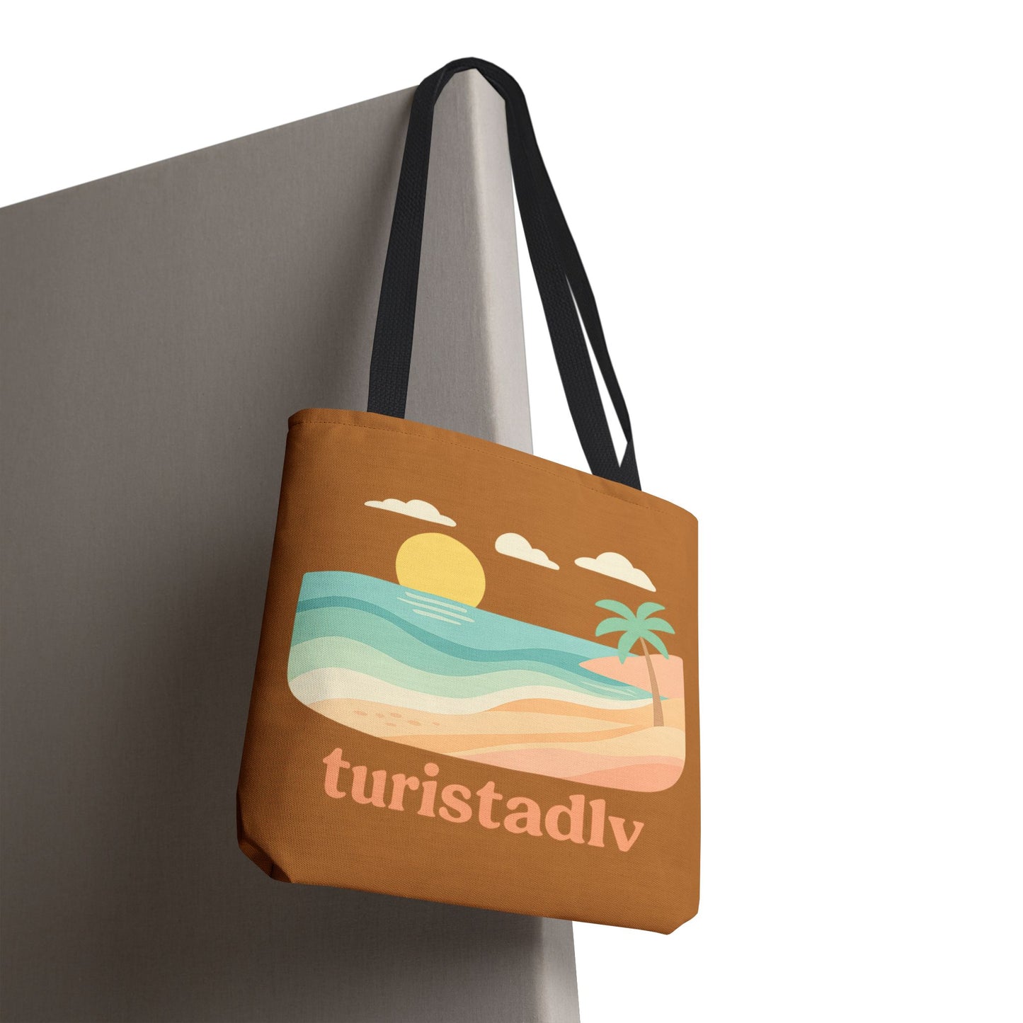Bolso Tote de Playa Retro, Atardecer y Palmeras