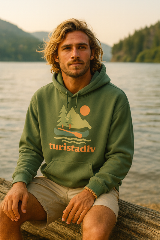 Sudadera de canoa con capucha, deportes al aire libre, kayak, piragüismo, ropa de paisaje, vida salvaje.
