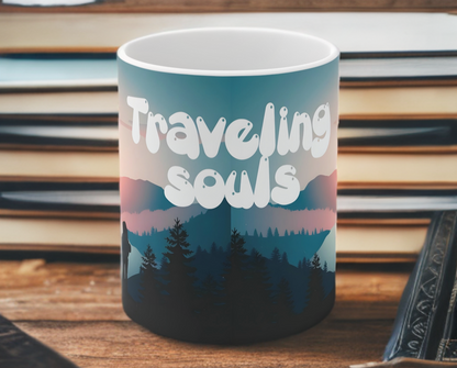 Taza de pareja, declaración, taza de montaña, viajero, regalo viaje, taza de viajero, regalo novios, taza de amor, taza esposa, senderista