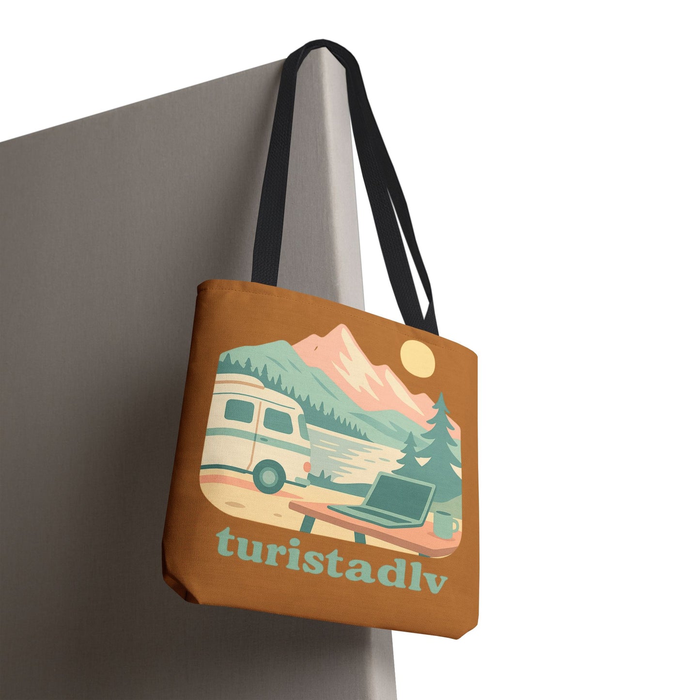 Bolso Tote Van Life, Ilustración de Montaña y Camper