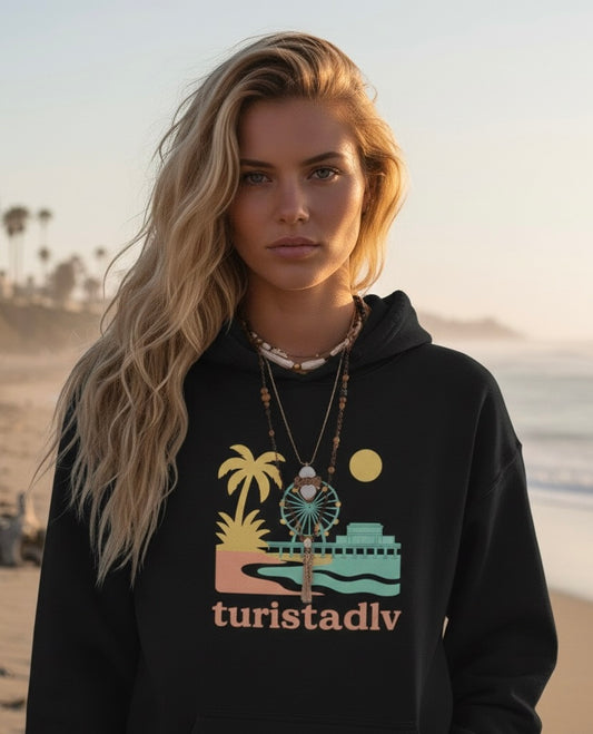Sudadera con capucha de California, suéter de playa de Santa Mónica, regalo de la ruta 66, sudadera de Venice Beach, muelle de Santa Mónica