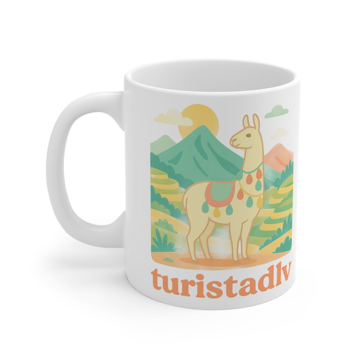 Taza de Llama Peruana, taza de cerámica , Regalo andino, taza de  alpaca, vicuña, guanaco.