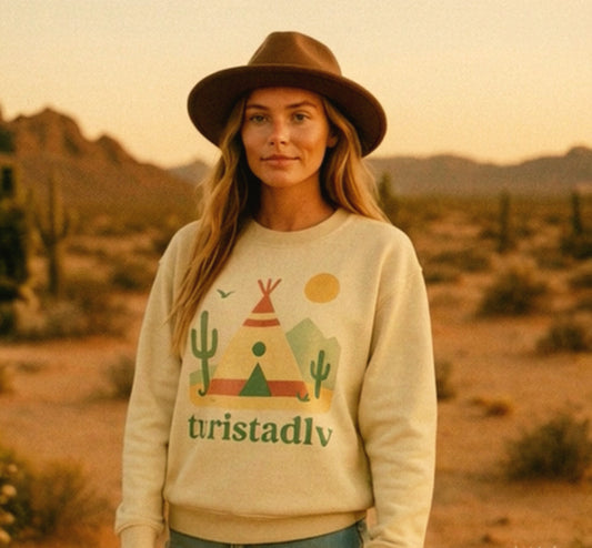 Sudadera  diseño de Tipi en el desierto, Ruta 66, Tipi indio de cabaña de aventura, regalo para amantes de la naturaleza, suéter de camping