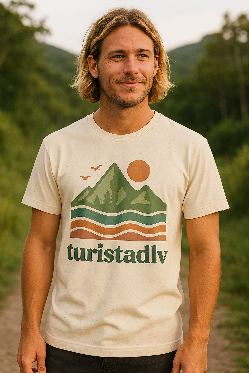 Camiseta de paisaje, Camiseta de verano, regalo perfecto para los amantes del océano, ropa de vacaciones, camiseta de olas, sol y montaña