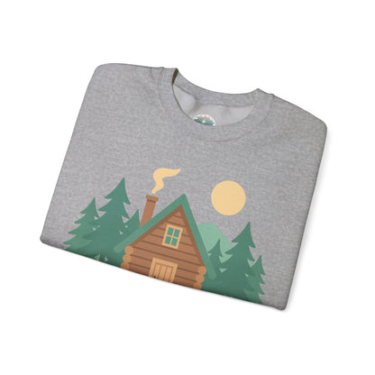 Sudadera de cabaña en el bosque, Paisaje natural de montaña, escena forestal, sudadera de paisaje natural, regalo de camping, viaje, montaña