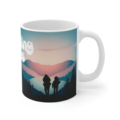 Taza de pareja, declaración, taza de montaña, viajero, regalo viaje, taza de viajero, regalo novios, taza de amor, taza esposa, senderista