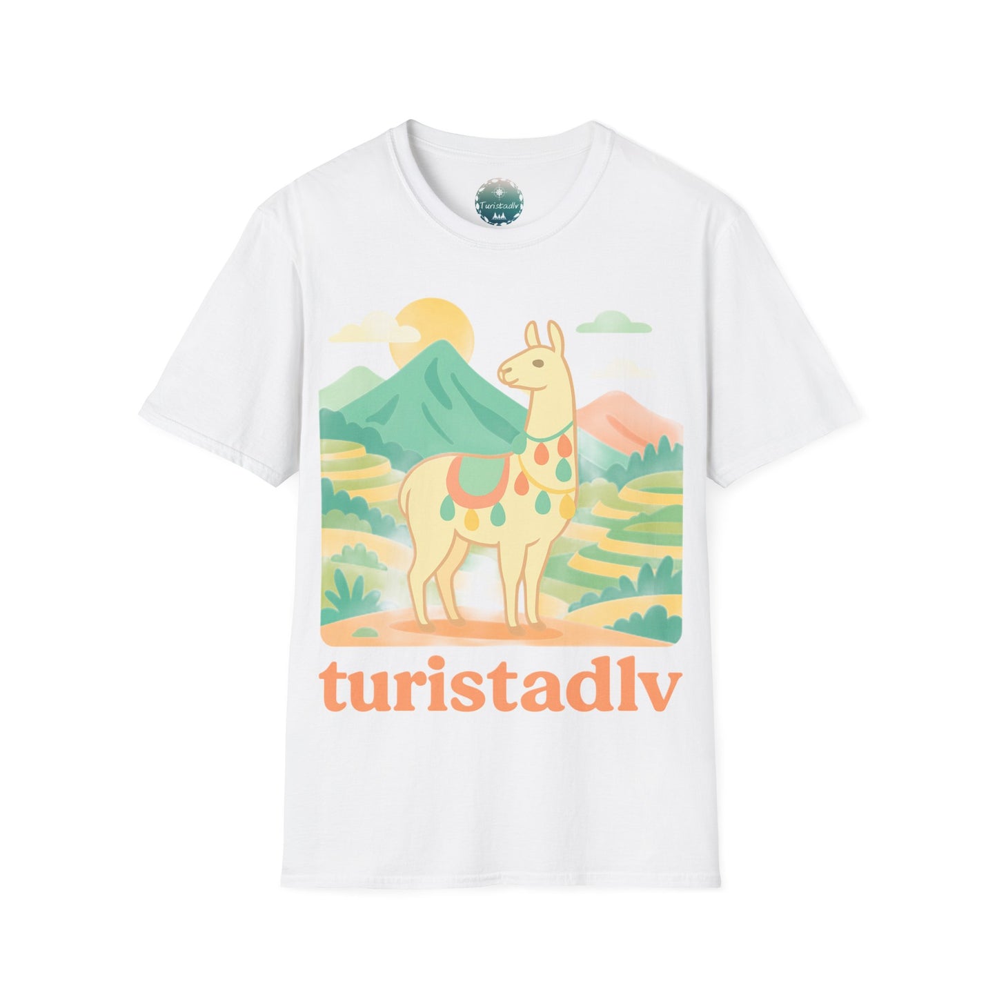 Camiseta Retro de Llama y Alpaca, Diseño de Perú