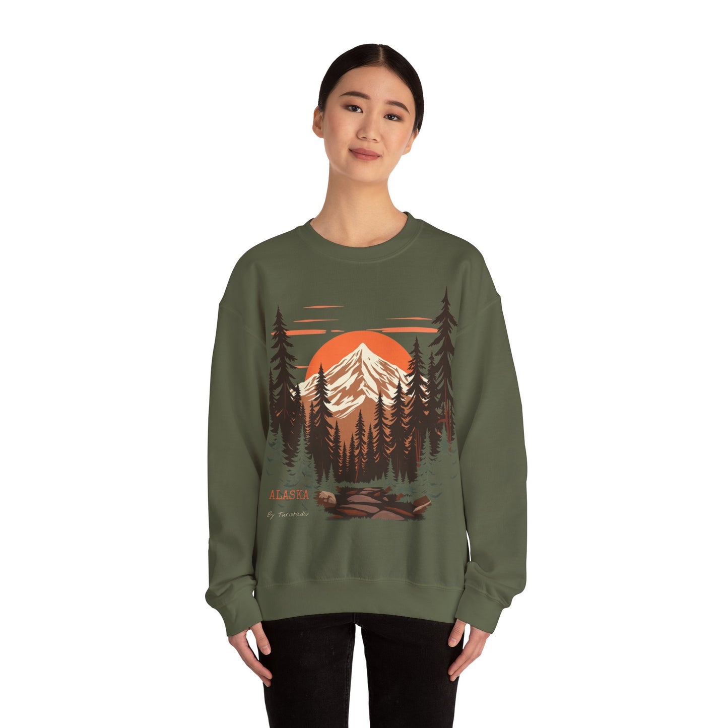 Sudadera de de Montaña, amanecer, atardecer, Alaska, sudadera de paisaje, sudadera de naturaleza, ropa de aventura, al aire libre