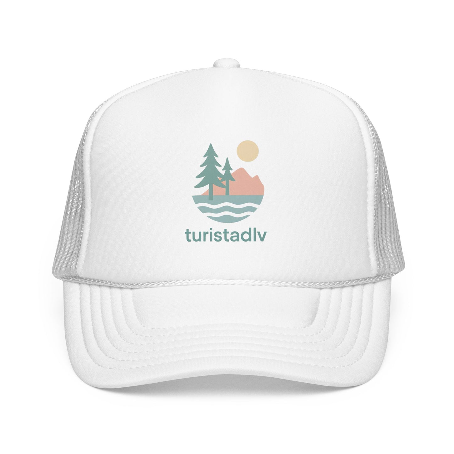 Gorra tipo retro de naturaleza, diseño de lago al atardecer, gorra de surfista con olas, diseño de árboles y montaña, regalo de senderista