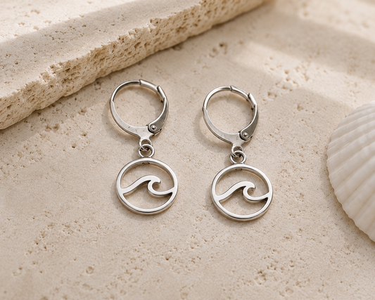 Pendientes de ola de mar, SURF WAVE, Pendientes ola, arete de ola, pendientes veraniegos, pendientes surferos, playa, surf, mar, aros.