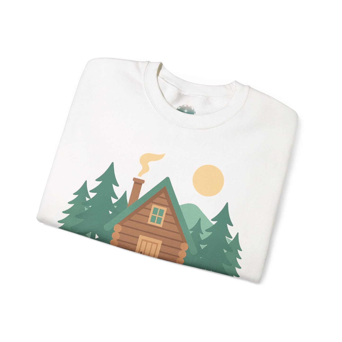 Sudadera de cabaña en el bosque, Paisaje natural de montaña, escena forestal, sudadera de paisaje natural, regalo de camping, viaje, montaña