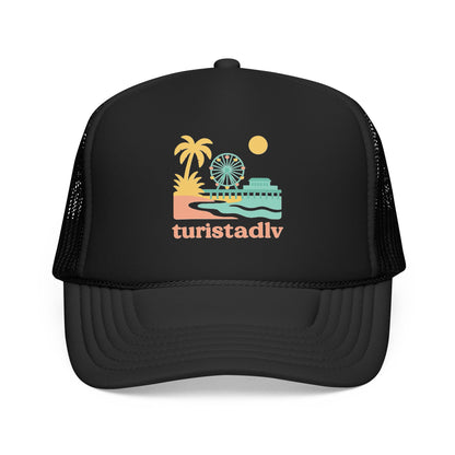 Gorra retro californiana, gorra de noria de playa retro, gorra de vacaciones, sombrero de visera muelle de santa Mónica.