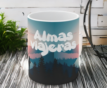 Taza de pareja, declaración, taza de montaña, viajero, regalo viaje, taza de viajero, regalo novios, taza de amor, taza esposa, senderista