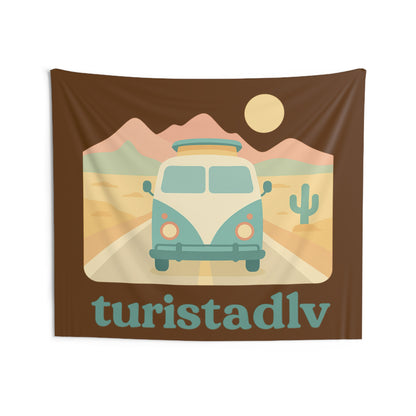 Tapiz Camper Vintage, Furgoneta Retro en el Desierto