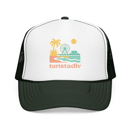 Gorra retro californiana, gorra de noria de playa retro, gorra de vacaciones, sombrero de visera muelle de santa Mónica.