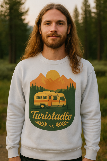 Sudadera de aventura acogedora, sudadera Camper Van, ropa unisex para exteriores, regalo para amantes de la naturaleza, suéter de viaje