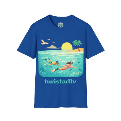 Camiseta snorkel verano, Camiseta de pareja unisex de playa y mar, estilo tropical aventurero, camiseta de surf y océano, regalo buceadores