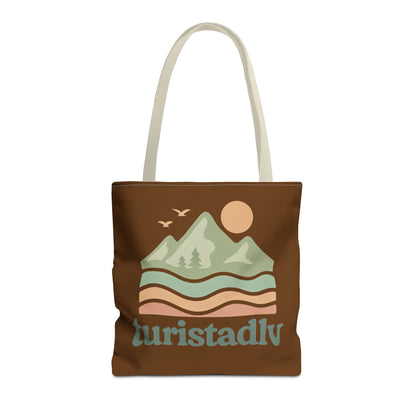 Bolso de mano Retro de paisaje de montaña, tote bag, regalo de montaña, diseño de viajero, amante de la naturaleza, turista