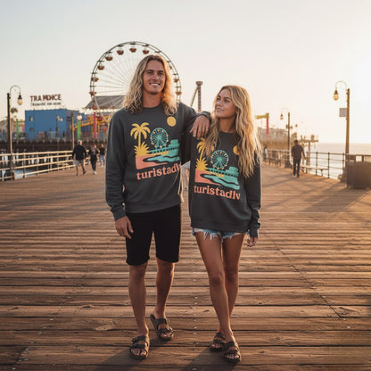 Sudadera unisex California Vibes, suéter de playa de Santa Mónica, regalo de la ruta 66, sudadera de Venice Beach, muelle de Santa Mónica