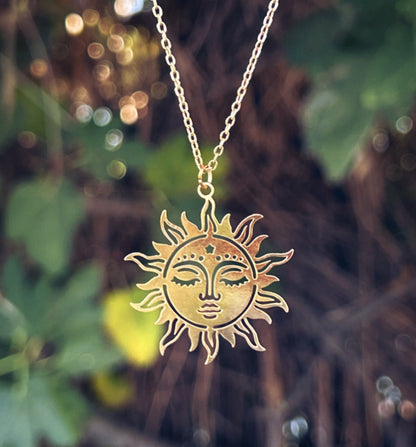 Collar de Sol Happy Sun, Colgante Veraniego de Playa