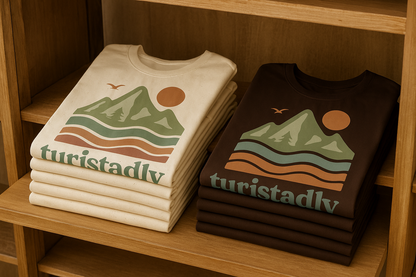 Camiseta de paisaje, Camiseta de verano, regalo perfecto para los amantes del océano, ropa de vacaciones, camiseta de olas, sol y montaña