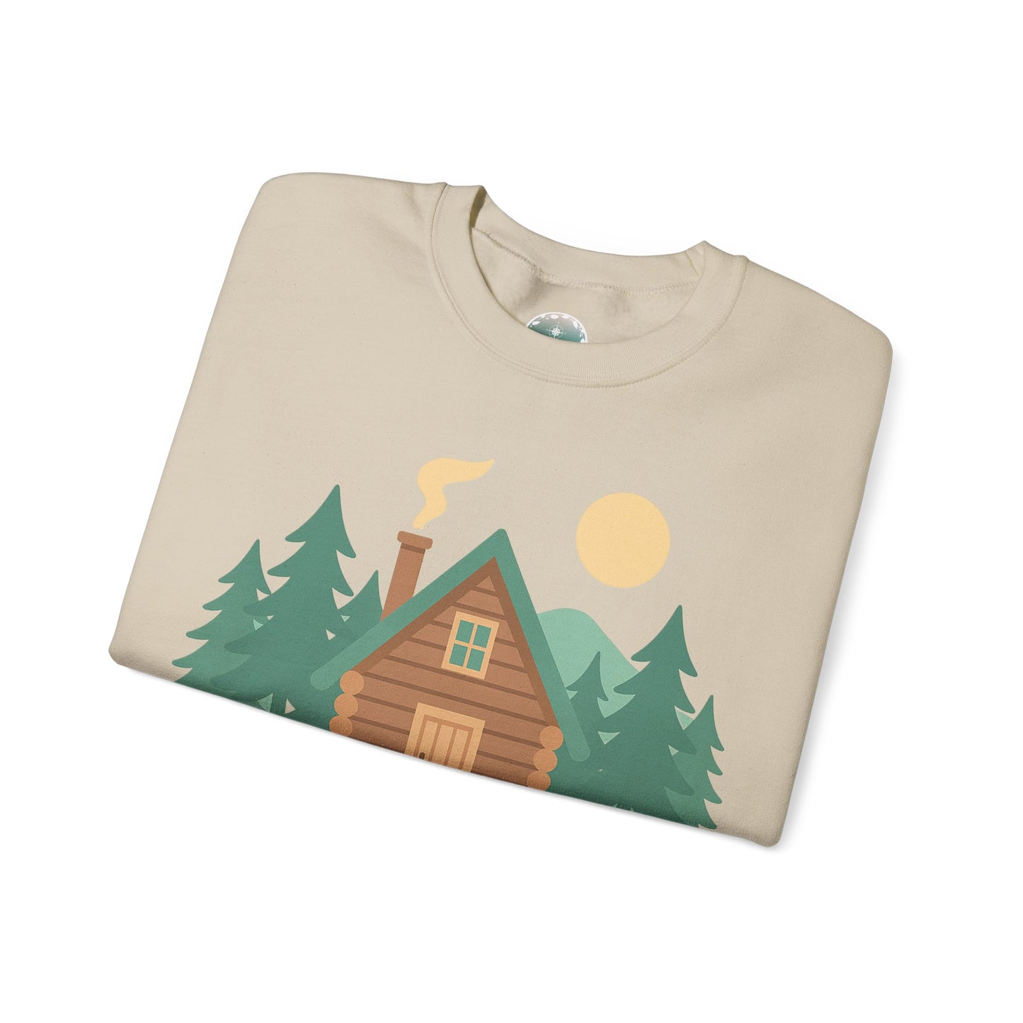 Sudadera de cabaña en el bosque, Paisaje natural de montaña, escena forestal, sudadera de paisaje natural, regalo de camping, viaje, montaña