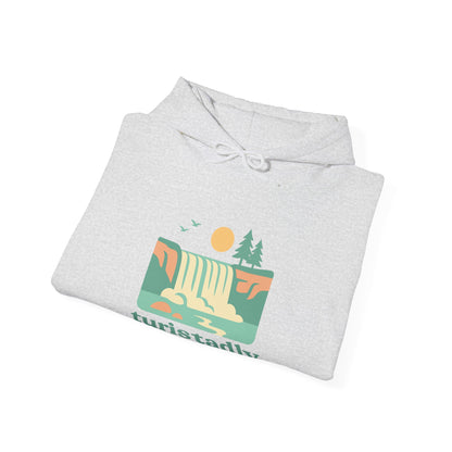 Sudadera con capucha Cascada Nature, Sudadera para amantes del aire libre, diseño de cascada de montaña, ropa de exterior, regalo de viaje