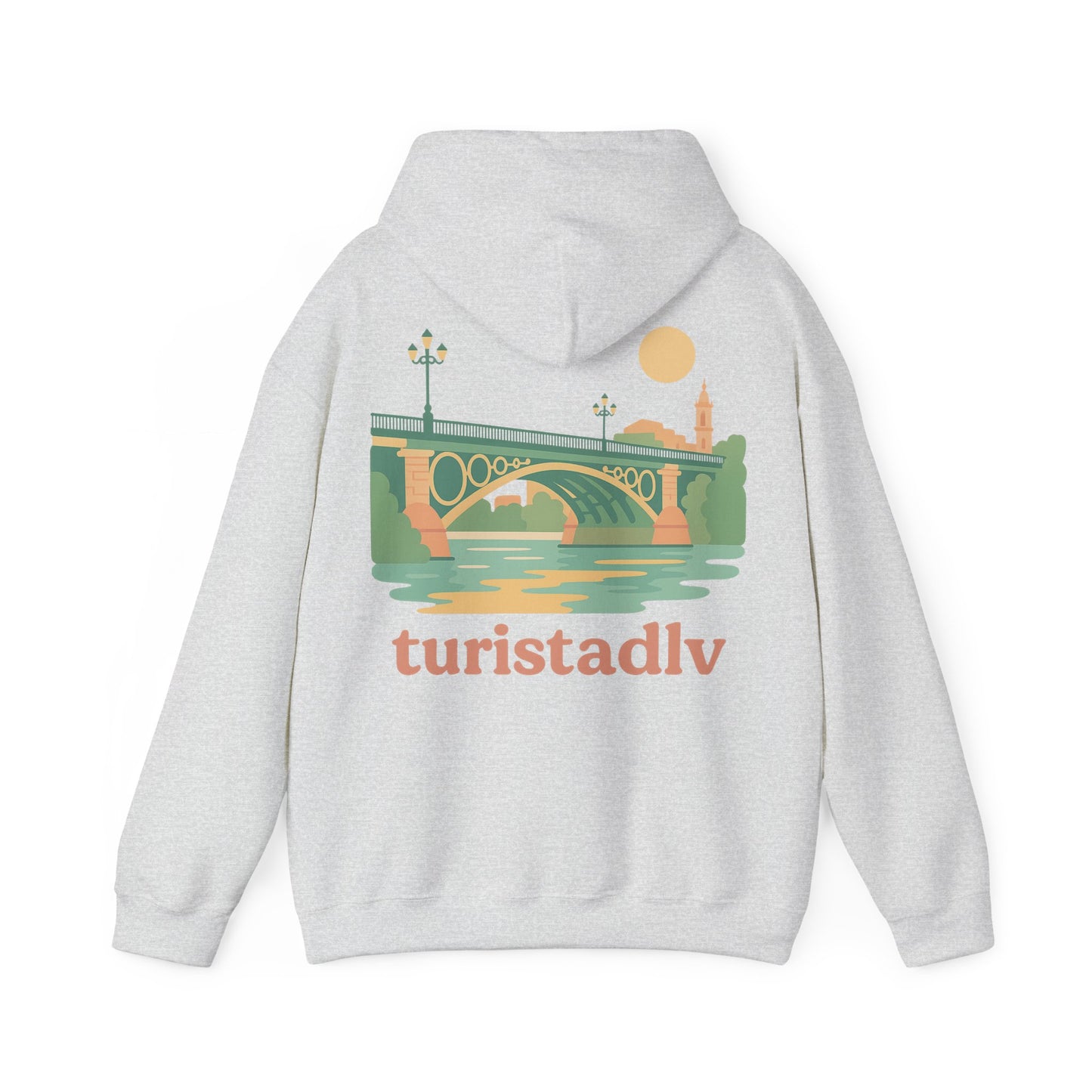 Sudadera con capucha Sevilla Triana, regalo de viajero, diseño Puente de Triana, recuerdo español, sudadera con capucha unisex