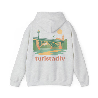 Sudadera con capucha Sevilla Triana, regalo de viajero, diseño Puente de Triana, recuerdo español, sudadera con capucha unisex