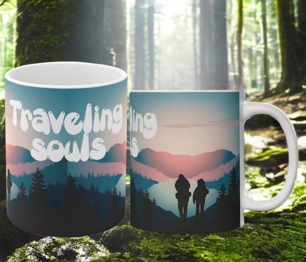 Taza de pareja, declaración, taza de montaña, viajero, regalo viaje, taza de viajero, regalo novios, taza de amor, taza esposa, senderista