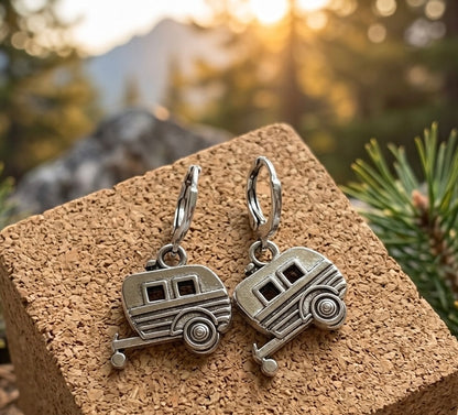 Pendientes Caravana Vintage, Joyería Van Life para Viajeros