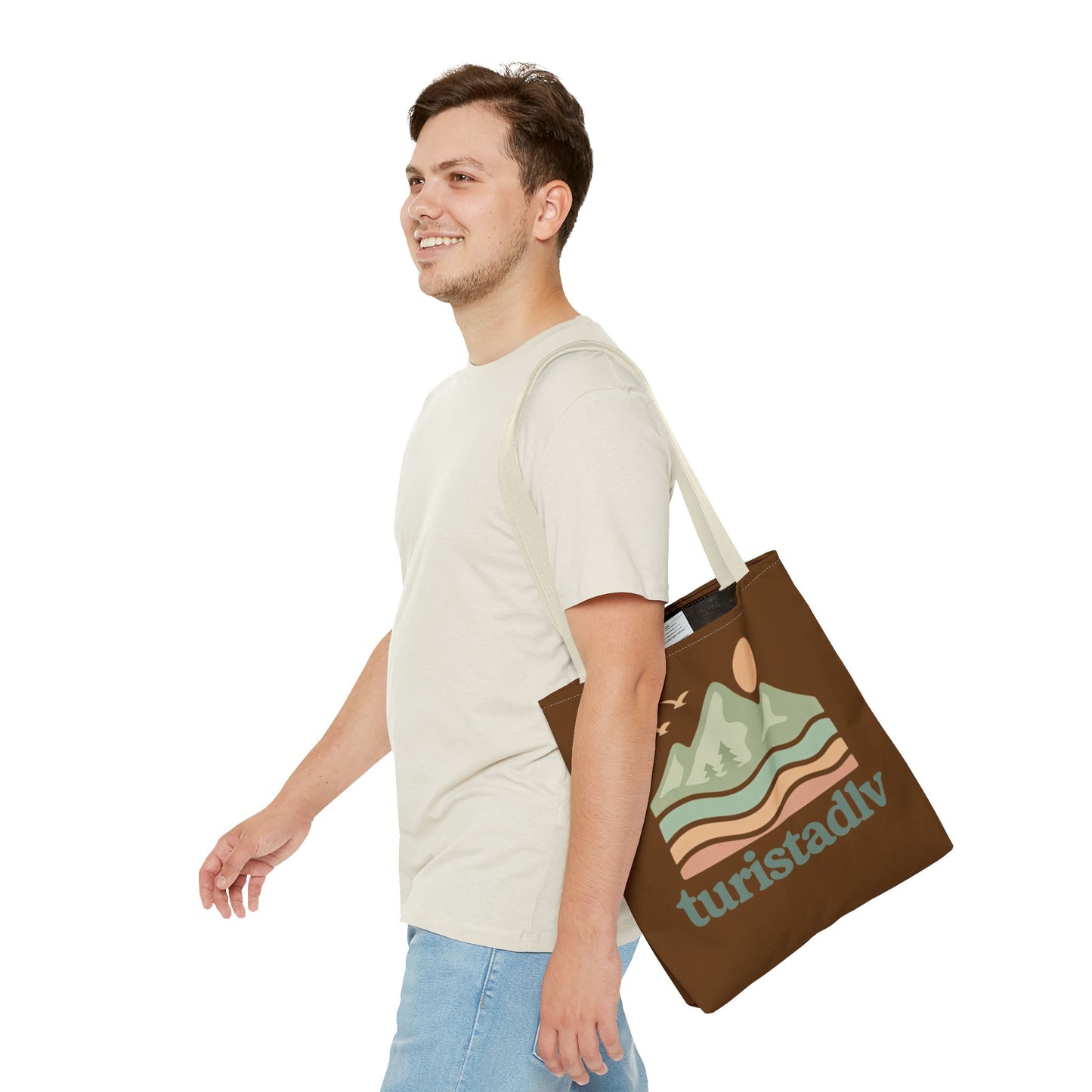 Bolso de mano Retro de paisaje de montaña, tote bag, regalo de montaña, diseño de viajero, amante de la naturaleza, turista