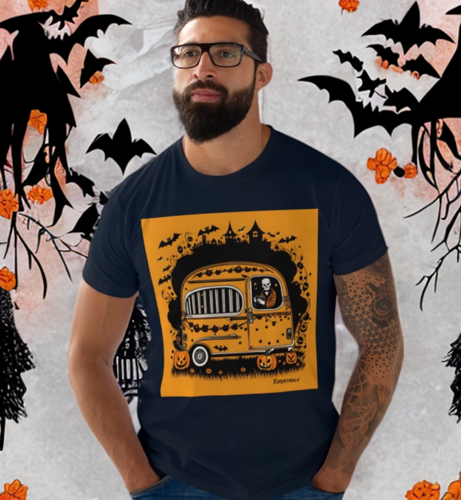 Halloween, Camiseta de Halloween, Camiseta de viajero, Camiseta de calabaza, Dia de muertos, camiseta de Halloween viajera, camiseta negra,