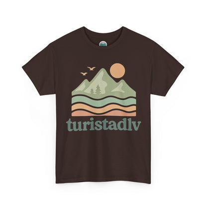 Camiseta de paisaje, Camiseta de verano, regalo perfecto para los amantes del océano, ropa de vacaciones, camiseta de olas, sol y montaña