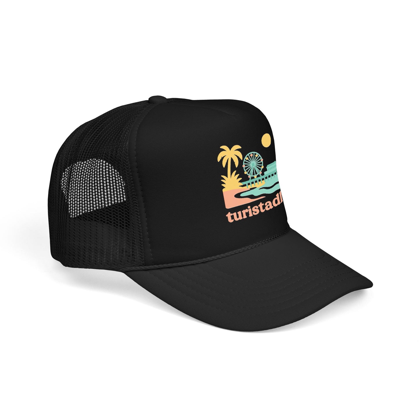 Gorra retro californiana, gorra de noria de playa retro, gorra de vacaciones, sombrero de visera muelle de santa Mónica.