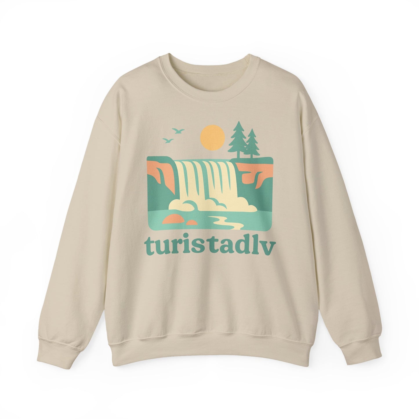 Sudadera de naturaleza, ropa para exteriores, suéter de cascada, regalo perfecto para los amantes de la naturaleza, ropa de viajes, río, mar.
