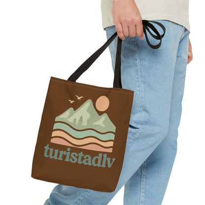 Bolso de mano Retro de paisaje de montaña, tote bag, regalo de montaña, diseño de viajero, amante de la naturaleza, turista