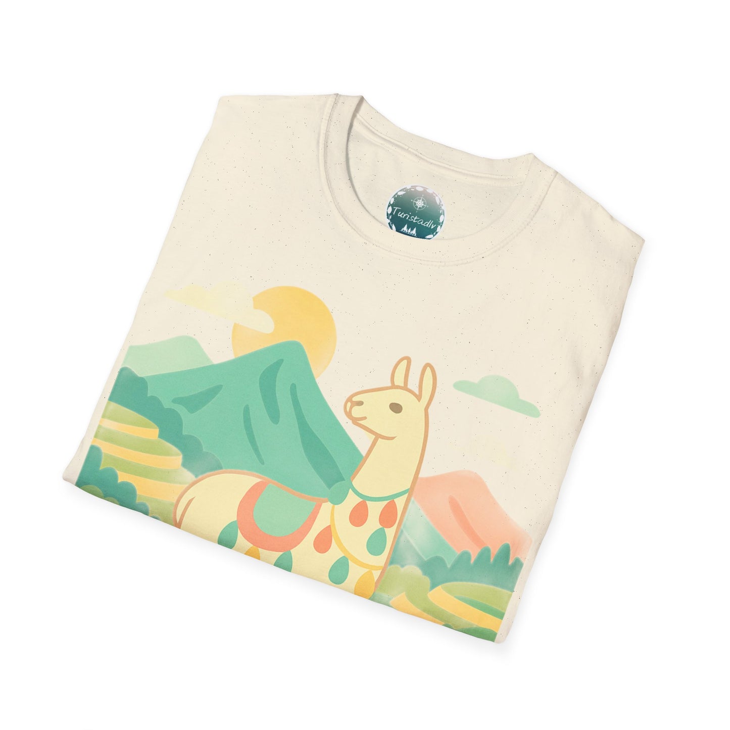 Camiseta Retro de Llama y Alpaca, Diseño de Perú
