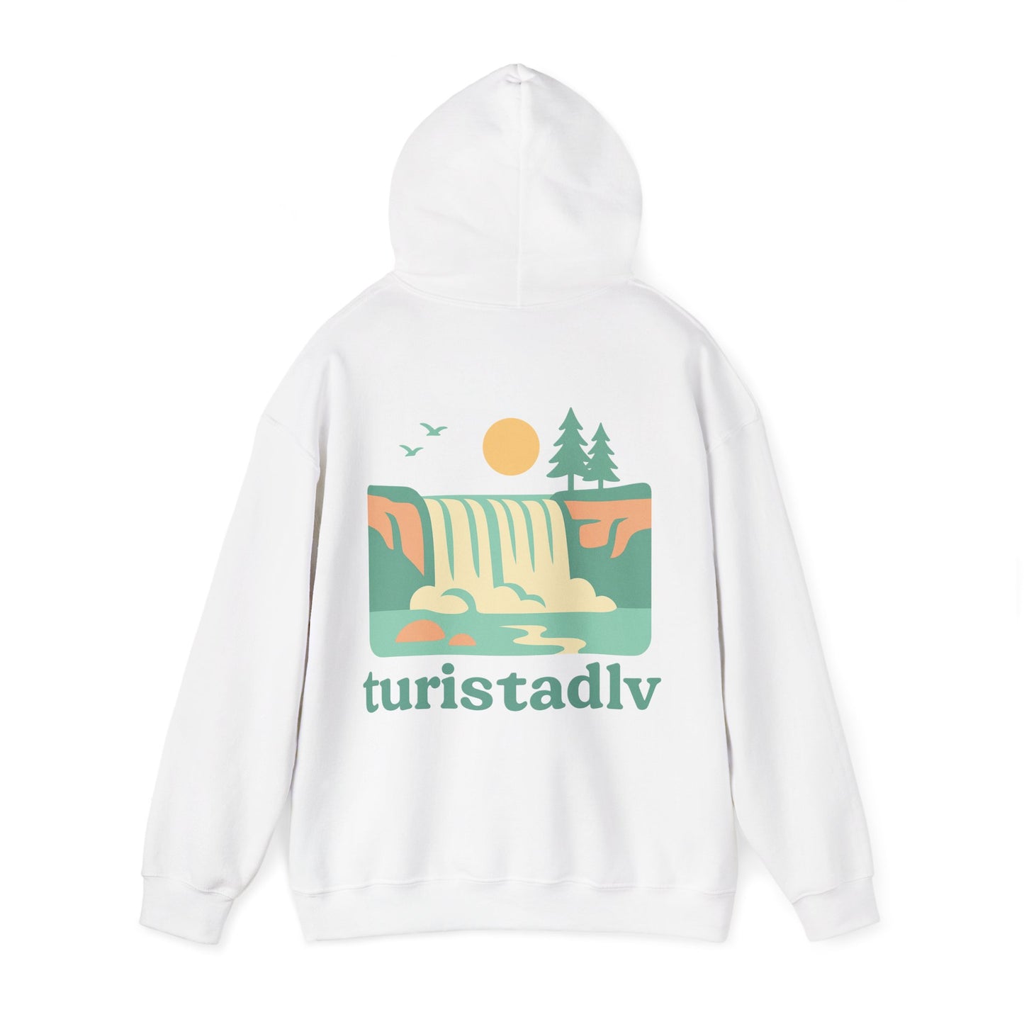 Sudadera con capucha Cascada Nature, Sudadera para amantes del aire libre, diseño de cascada de montaña, ropa de exterior, regalo de viaje