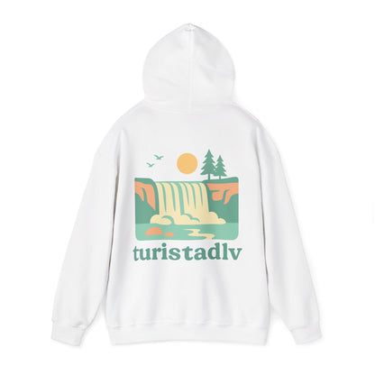 Sudadera con capucha Cascada Nature, Sudadera para amantes del aire libre, diseño de cascada de montaña, ropa de exterior, regalo de viaje
