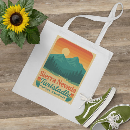 Bolsa de mano del Parque Nacional Sierra Nevada, bolsa de mano, tote bag, regalo para amantes de la naturaleza, bolsa de compras reutilizable.