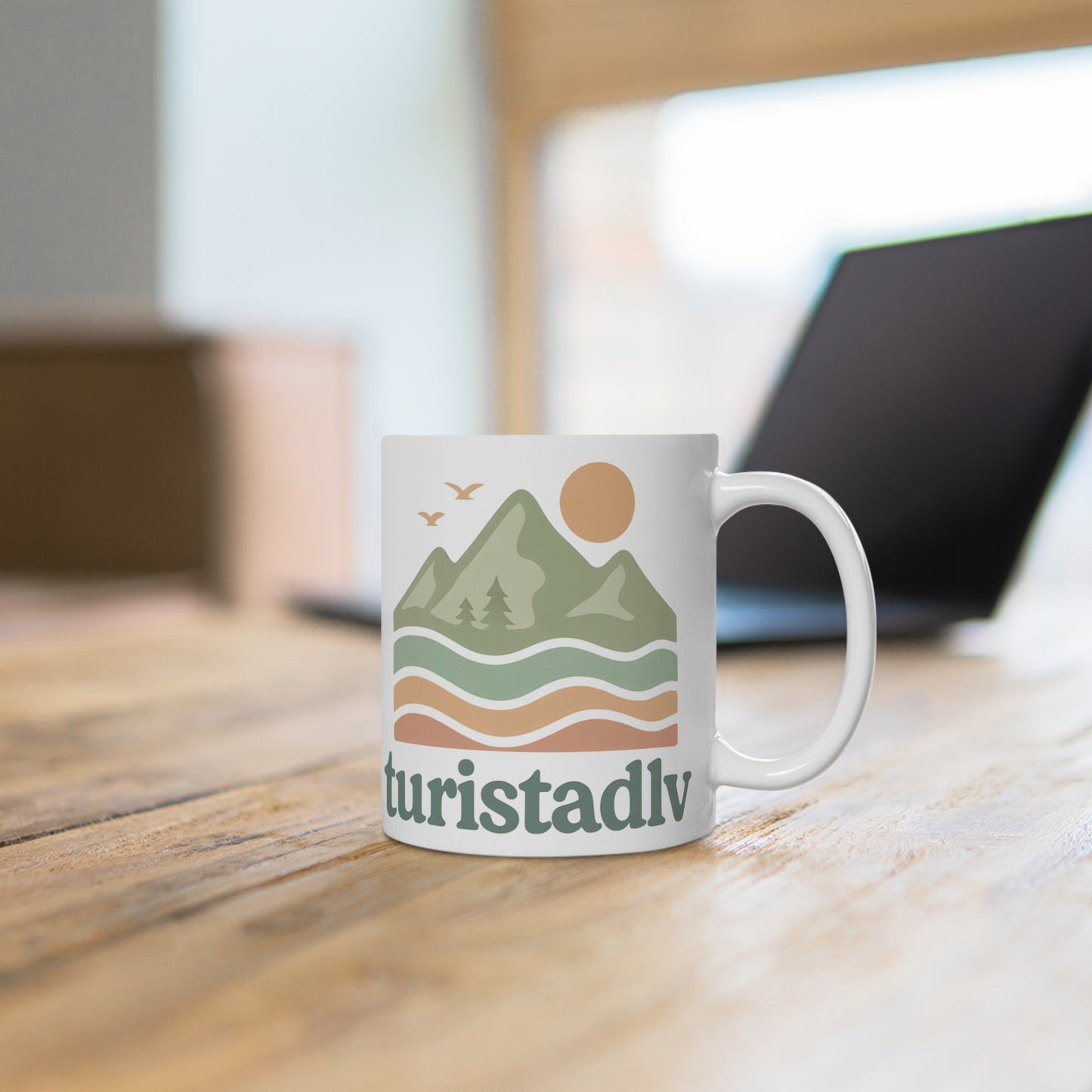 Taza de cerámica inspirada en la naturaleza para aventureros, perfecta para acampar, amantes del café, regalos, bebidas ecológicas, taza de citas inspiradoras